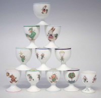 Lot 283 - Ten Shelley Mabel Lucie Attwell design footed egg