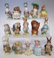 Lot 295 - 15 Beatrix Potter Beswick figures.
