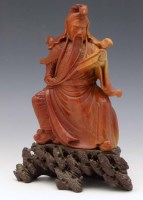 Lot 306 - Chinese soapstone figure.