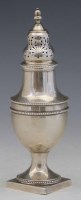 Lot 319 - Georgian Silver Sugar Shaker