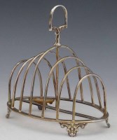Lot 320 - Silver toast rack