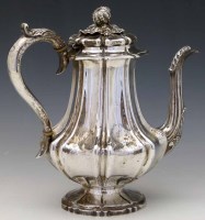 Lot 323 - Silver hotwater jug.