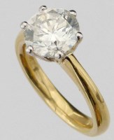 Lot 339 - Single stone diamond ring, 3.02ct, brilliant cut