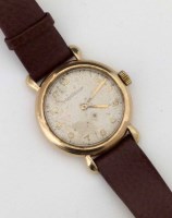 Lot 374 - Jaeger-LeCoultre 9ct gold man's wristwatch