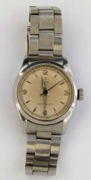 Lot 378 - Tudor wristwatch with ss strap c 1940's.