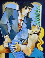 Lot 387 - Geoffrey Key, Tango Windows, oil.