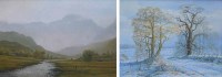 Lot 400 - Ronald Horner, Glen Mists and Winter's Blanket, oil (2).