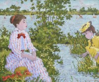 Lot 441 - Suzanne Eisendieck, Dans les Roseaux, oil.