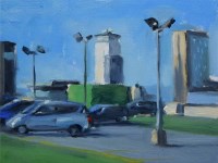 Lot 453 - Liam Spencer, Lowry Car Park, oil.