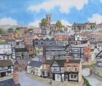 Lot 474 - Martin Stuart Moore, Memories of Nantwich, watercolour.
