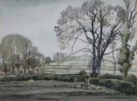 Lot 499 - Reginald Haggar, In Birdsgrove Lane, watercolour.