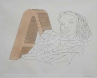 Lot 525 - Man Ray, L'A, signed etching and aquatint.
