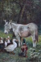Lot 531 - William Weekes, Old Companions, oil.
