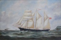 Lot 534 - R. Chappell of Goole (1870-1940), Schooner Culzean Castle of Runcorn, oil.