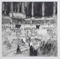 Lot 572 - William Walcot, Performance before the Emperor Hadrian, signed etching.