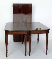 Lot 594 - Late Georgian mahogany dining table