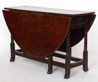 Lot 595 - Oak gate-leg table circa 1700