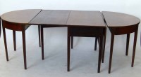 Lot 604 - Georgian mahogany 'D' end dining table