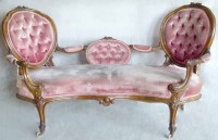 Lot 618 - Victorian walnut couch.