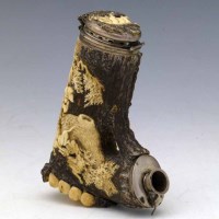 Lot 17 - Carved bone pipe.