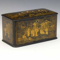 Lot 22 - Chinoiserie teacaddy