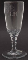 Lot 83 - Facet stem ale glass.