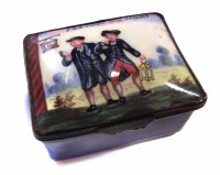 Lot 109 - Enamel Vicar and Moses box