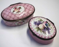 Lot 110 - Two enamel fruit boxes