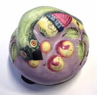 Lot 115 - Enamel parrot box