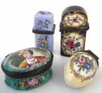 Lot 116 - Four enamel boxes