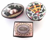 Lot 119 - Three enamel boxes