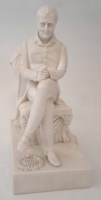 Lot 179 - Copeland Parian figure of Wellington after George Abbott with restored base, 1852