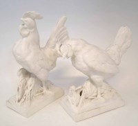 Lot 186 - Pair of Royal Worcester Parian figures, Liseron and Marguerite after A. Acori.