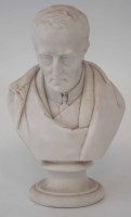 Lot 188 - Joshua Pitts Parian bust of Wellington.
