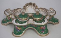 Lot 195 - Paris porcelain desk stand.
