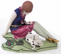 Lot 203 - Royal Dux Art Deco lady.