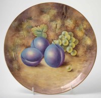 Lot 216 - Royal Worcester plate signed Smith,   painted