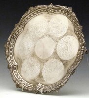 Lot 354 - Silver tray.