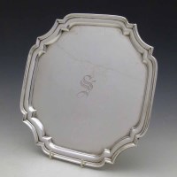 Lot 360 - Square silver salver