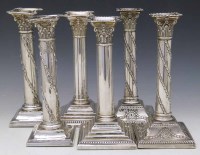Lot 367 - Three pairs of filled silver neo-classical