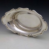 Lot 370 - Oval silver fruit bowl