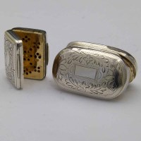 Lot 395 - Two small silver vinaigrettes (2)