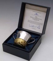 Lot 396 - Stuart Devlin silver Royal Christening Porringer, 1982, 75/750