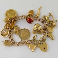 Lot 415 - Charm bracelet.