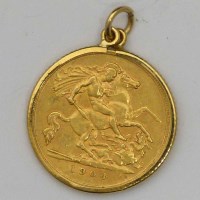 Lot 437 - Half sovereign.