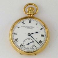 Lot 449 - 9ct gold open face pocket watch.