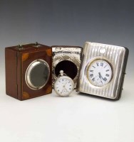 Lot 453 - Silver cased Waltham pocket watch; two silver