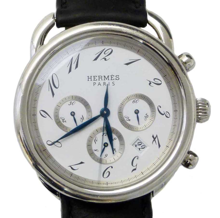 Lot 458 - A Hermès Arceau stainless steel automatic chronograph watch