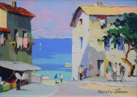 Lot 490 - C.R. Doyly-John, Cap Ferrat near Nice, South of France, oil on canvas.