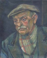 Lot 491 - J.W., 20th century, Portrait of an elderly gentleman, oil.